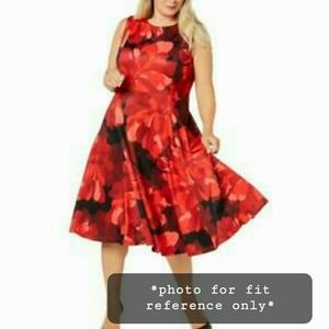 ♥️HP♥️ Calvin Klein Womens Sleeveless Red Dress